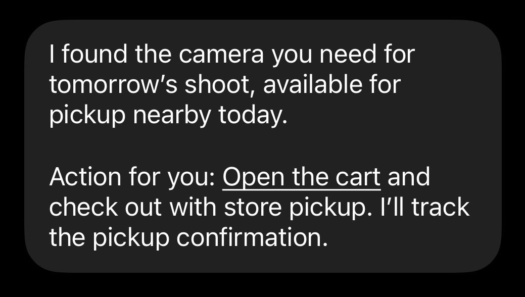 Screenshot: Updates too long to read on a phone: two-second summaries with the action first
